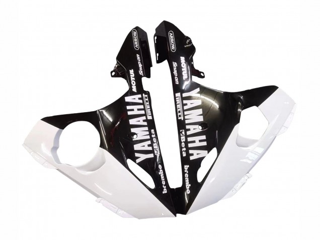 Blanc Noir Brillant Carénage Moto Yamaha YZF R6S 2006-2009