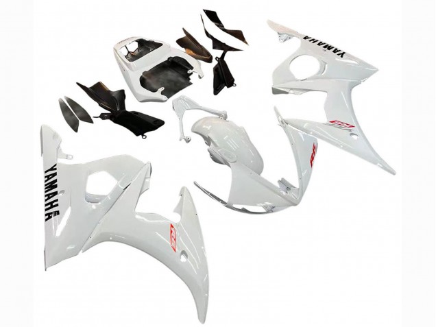 Blanc Kits Carénages Moto Yamaha YZF R6S 2006-2009