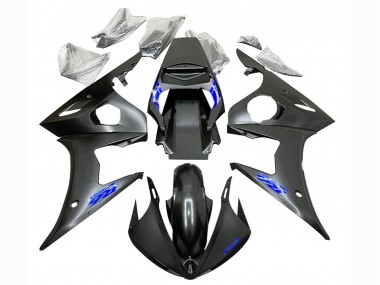 Noir Mat Bleu Carénage Moto Yamaha YZF R6S 2006-2009 Pas Chère
