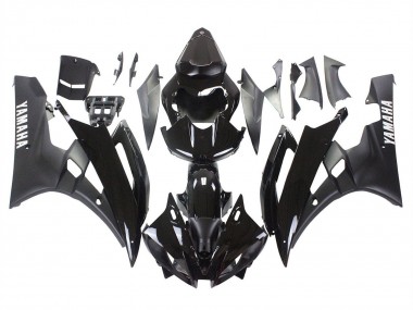 Noir Brillant Noir Mat Carénage Moto Yamaha YZF 600 R6 2006-2007 Pas Chère