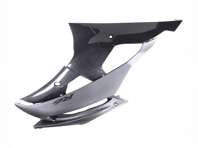 Gris Noir Fibre de Carbone Style Carénage Moto Yamaha YZF 600 R6 2008-2016