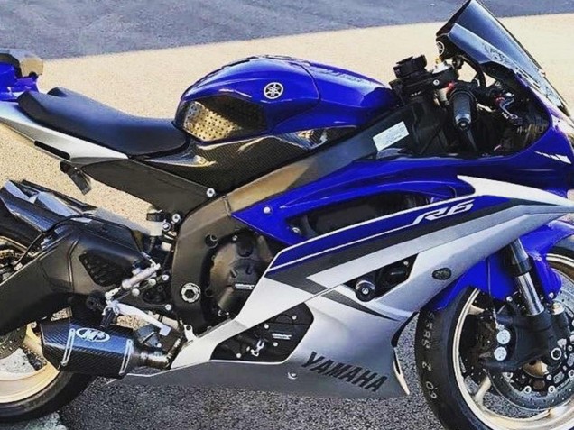 Argent Bleu Carénage Moto Yamaha YZF 600 R6 2008-2016