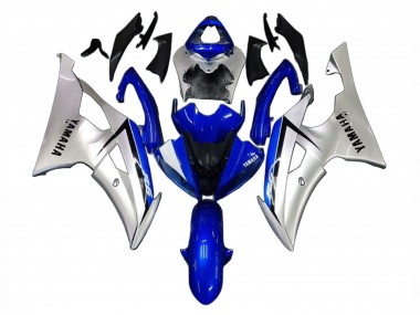 Argent Bleu Carénage Moto Yamaha YZF 600 R6 2008-2016 Pas Chère