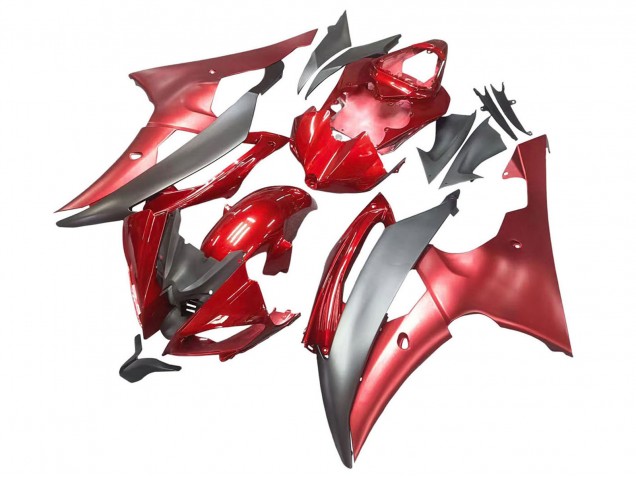 Rouge Gris Carénage Moto Yamaha YZF 600 R6 2008-2016