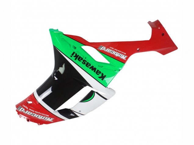 Vert Rouge Carénage Moto Kawasaki ZX6R 2007-2008