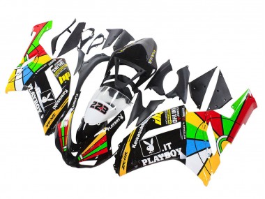 Coloré Playboy 223 Carénage Moto Kawasaki ZX6R 2007-2008 Pas Chère