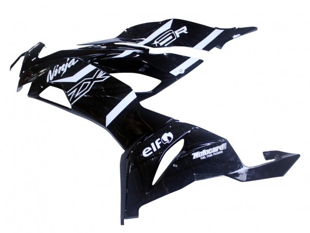 Noir Brillant Blanc Carénage Moto Kawasaki ZX6R 2019-2022