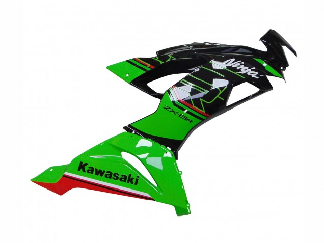 Vert Noir Brillant Rouge Carénage Moto Kawasaki ZX6R 2019-2022