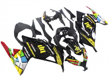 Noir Brillant Jaune Rouge Vert Bleu Blanc Carénage Moto Kawasaki EX300 2013-2024 Pas Chère