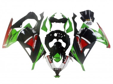 Vert Blanc Rouge Noir Elf Carénage Moto Kawasaki EX300 2013-2024 Pas Chère