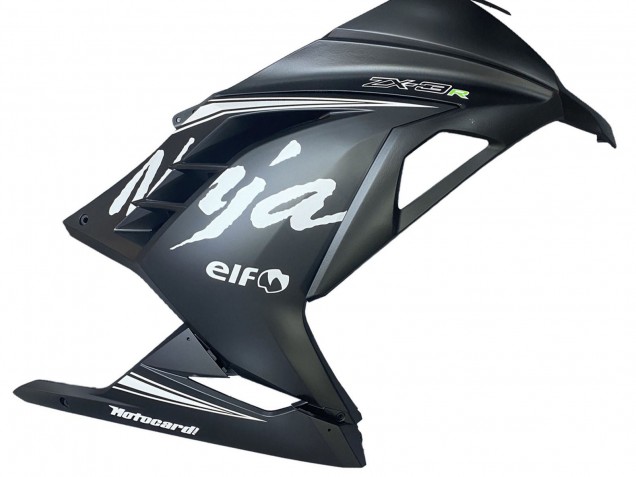 Noir Mat Blanc Elf Neige Carénage Moto Kawasaki EX300 2013-2024