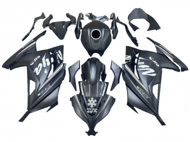 Noir Mat Blanc Elf Neige Carénage Moto Kawasaki EX300 2013-2024 Pas Chère