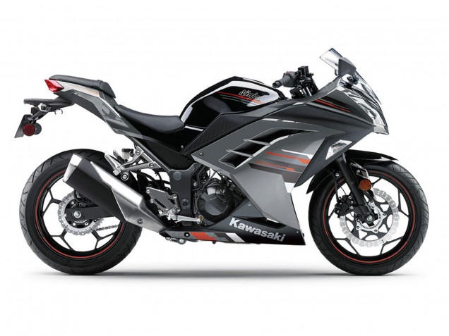Noir Argent Rouge Carénage Moto Kawasaki EX300 2013-2024