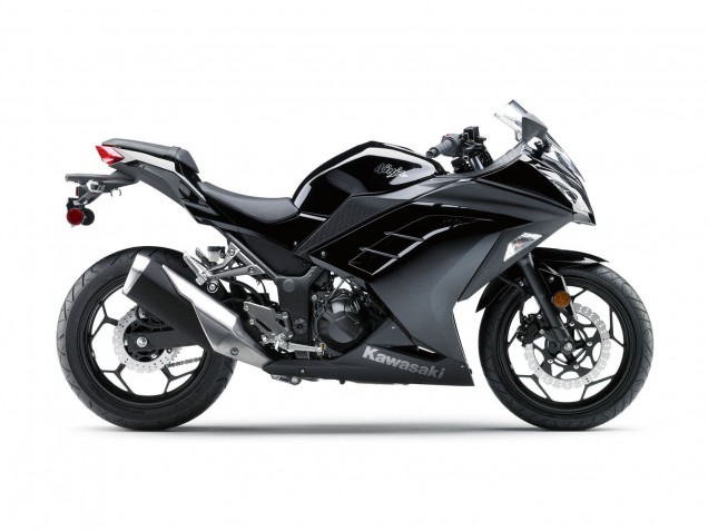 Noir Brillant Noir Mat Carénages Moto Kawasaki EX300 2013-2024