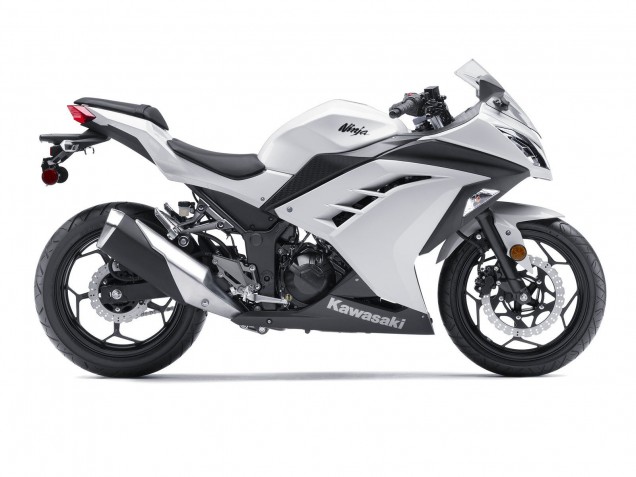 Blanc Noir Carénage Moto Kawasaki EX300 2013-2024