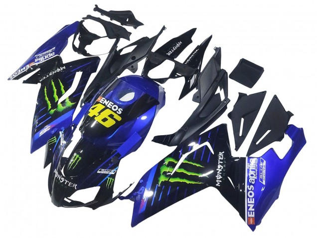 Bleu Noir Vert Monstre 46 Carénage Moto Aprilia RS125 2006-2011