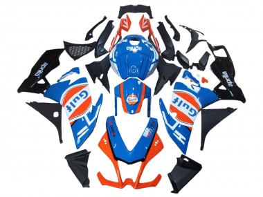 Blanc Bleu Orange Noir Brillant Gulf Carénage Moto Aprilia RS4 50 125 2012-2018 Pas Chère