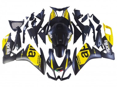 Jaune Noir Mat Carénage Moto Aprilia RS4 50 125 2012-2018 Pas Chère