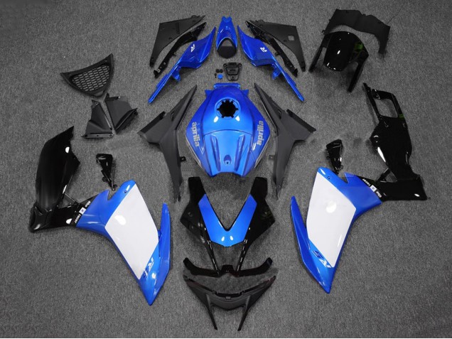 Bleu Blanc Noir Brillant Carénage Moto Aprilia RS4 50 125 2012-2018