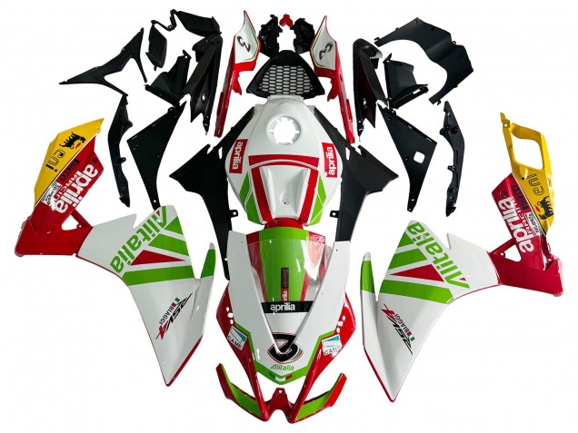 Blanc Rouge Vert Jaune Alitalia Carénages Moto Aprilia RS4 50 125 2012-2018