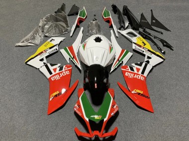 Blanc Rouge Vert Jaune Carénage Moto Aprilia RS4 50 125 2012-2018 Pas Chère