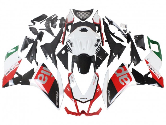Blanc Rouge Vert Noir Brillant Carénage Moto Aprilia RS4 50 125 2012-2018
