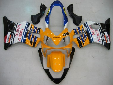 Jaune Bleu Blanc Noir Nastro Azzurro Carénage Moto Honda CBR600 F4i 2004-2007 Pas Chère