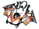 Noir Mat Orange Rossi Carénage Moto Honda CBR600 F4i 2004-2007