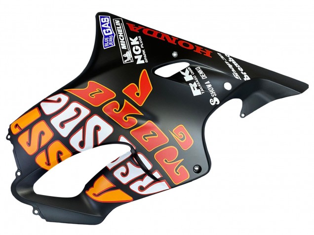 Noir Mat Orange Rossi Carénage Moto Honda CBR600 F4i 2004-2007