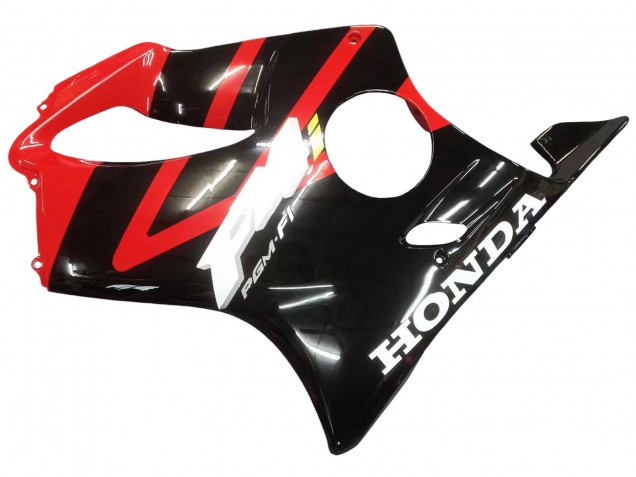 Rouge Noir Brillant Carénages Moto Honda CBR600 F4i 2004-2007