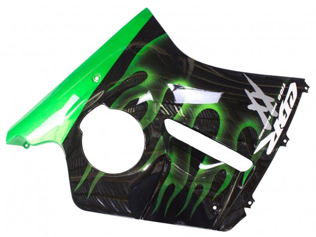 Noir Brillant Vert Flamme Carénages Moto Honda CBR1100XX Blackbird 1996-2007