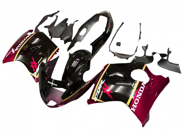 Noir Brillant Rouge Jaune Carénage Moto Honda CBR1100XX Blackbird 1996-2007