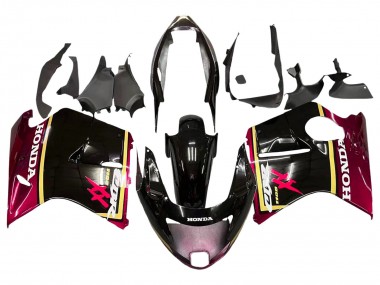 Noir Brillant Rouge Jaune Carénage Moto Honda CBR1100XX Blackbird 1996-2007 Pas Chère