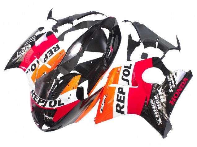 Orange Blanc Rouge Noir Brillant Repsol Carénage Moto ABS Honda CBR1100XX Blackbird 1996-2007