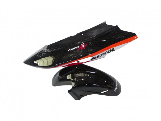 Orange Blanc Rouge Noir Brillant Repsol Carénage Moto ABS Honda CBR1100XX Blackbird 1996-2007