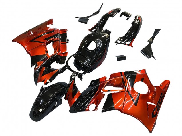Orange Noir Brillant Carénage Moto Honda CBR600 F2 1991-1994