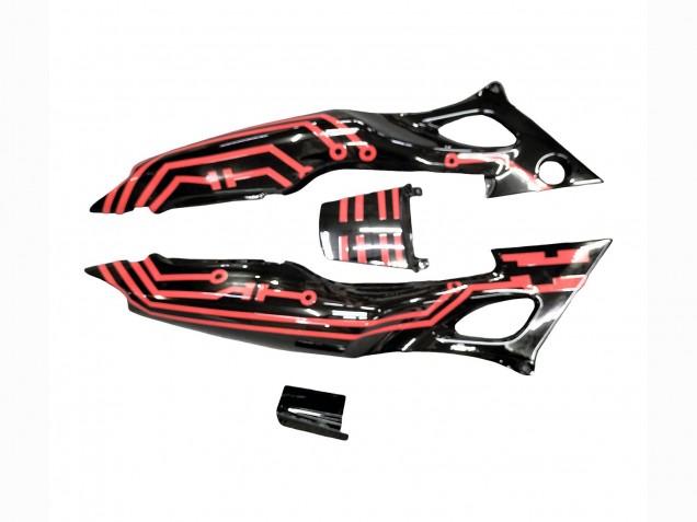 Rouge Noir Brillant Kits Carénages Moto Honda CBR600 F3 1997-1998