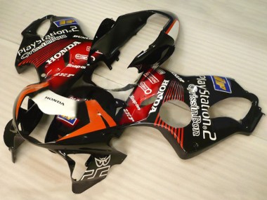 Noir Brillant Rouge Blanc PlayStation 2 Carénage Moto Honda CBR600 F4 1999-2000 Pas Chère