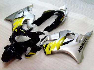 Argent Jaune Noir Brillant Carénage Moto Honda CBR600 F4 1999-2000 Pas Chère