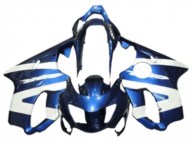 Blanc Bleu Carénage Moto Honda CBR600 F4 1999-2000 Pas Chère