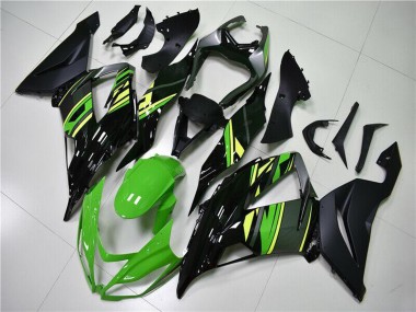 Vert Jaune Noir Brillant Noir Mat Carénage Moto Kawasaki ZX6R 2013-2018 Pas Chère