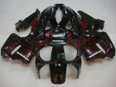 Noir Brillant Rouge Flamme Carénage Moto Honda CBR900RR 893 1992-1993 Pas Chère