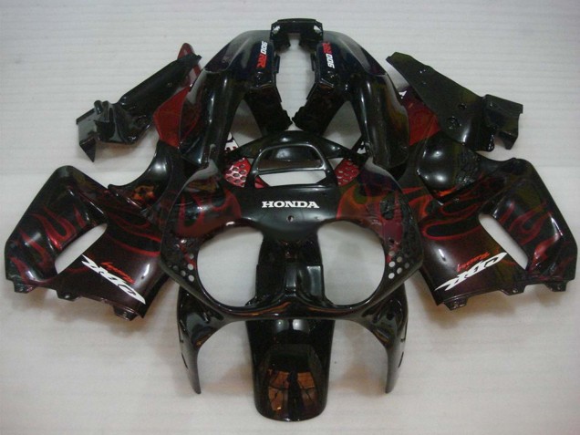 Noir Brillant Rouge Flamme Carénage Moto Honda CBR900RR 893 1992-1993