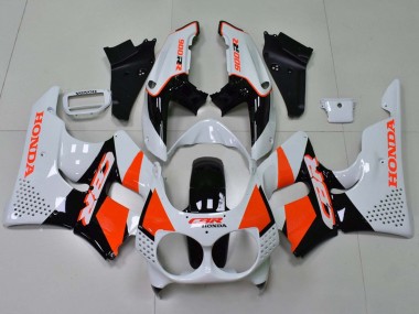 Blanc Orange Noir Brillant Carénage Moto Honda CBR900RR 893 1992-1993 Pas Chère
