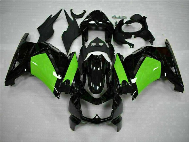 Noir Brillant Vert Carénage Moto Kawasaki EX250 2008-2012