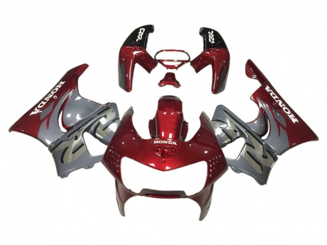 Rouge Foncé Gris Carénage Moto Honda CBR900RR 919 1998-1999