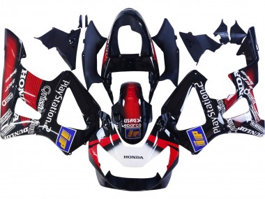 Rouge Blanc Noir Brillant PlayStation 2 Carénage Moto Honda CBR900RR 929 2000-2001 Pas Chère