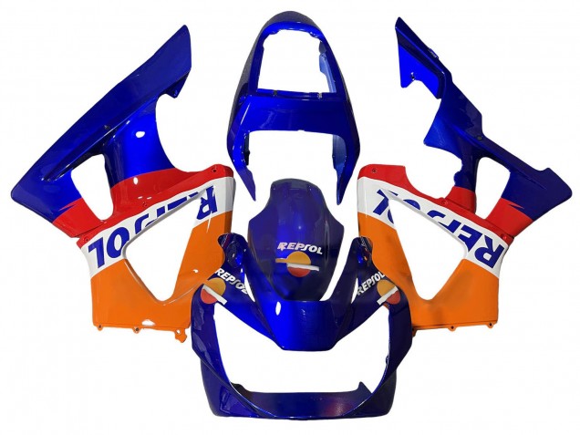 Orange Blanc Rouge Bleu Repsol Carénage Moto Honda CBR900RR 929 2000-2001