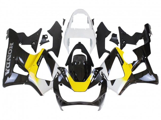 Blanc Jaune Noir Brillant Carénage Moto Honda CBR900RR 929 2000-2001