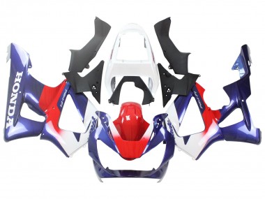 Blanc Rouge Bleu Carénage Moto Honda CBR900RR 929 2000-2001 Pas Chère